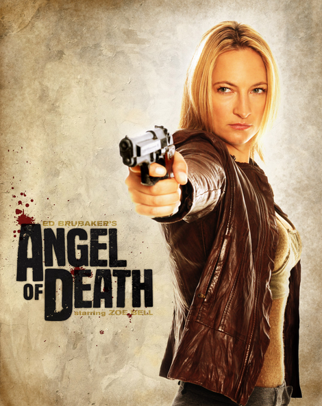 Promo image for Brubaker’s 2009 web series Angel Of Death